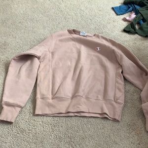 Light pink oversized Champion Reverse weave crewneck